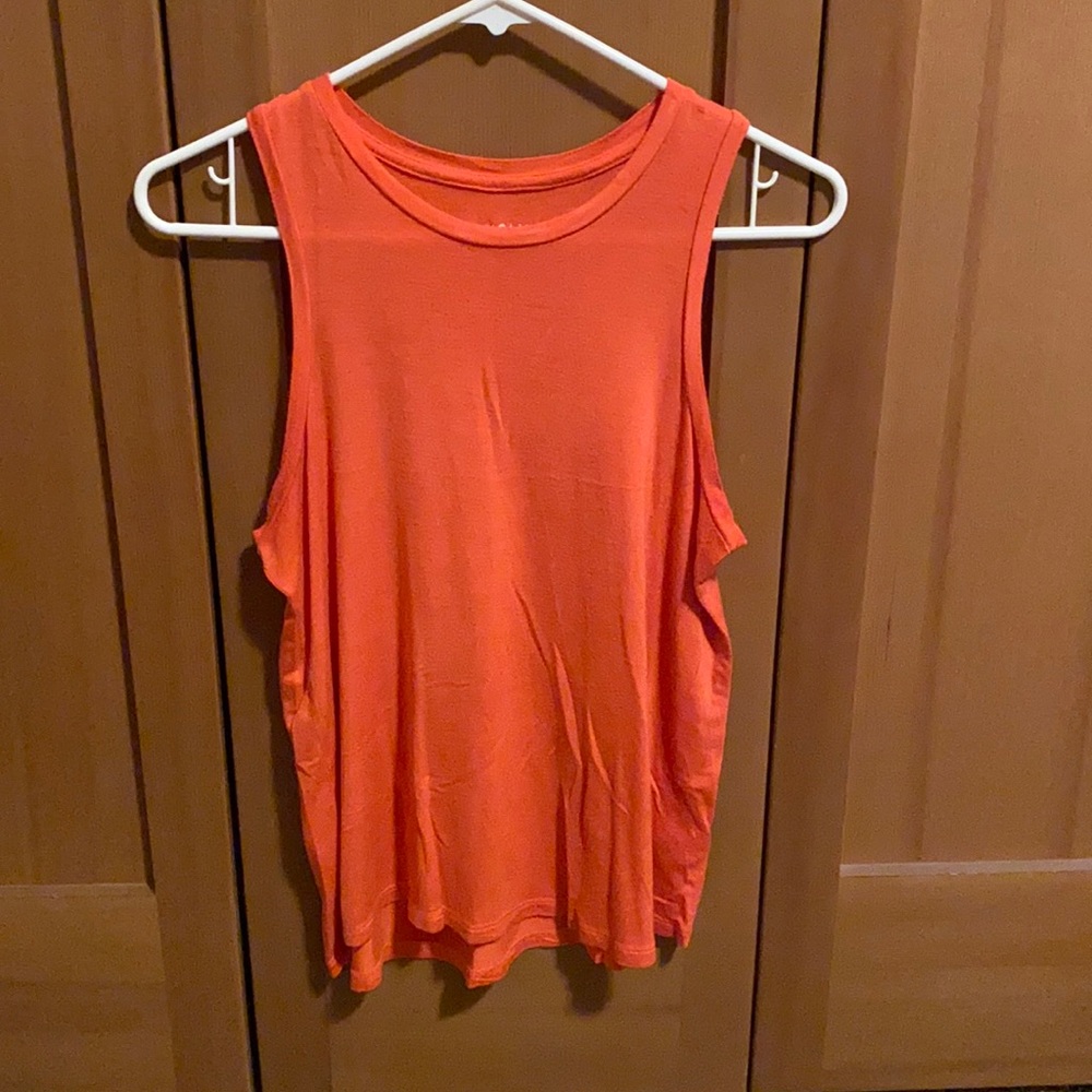 Peach colored workout tank